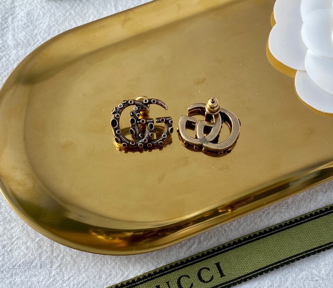 Gvc*1 Double G Earrings Gold For Women