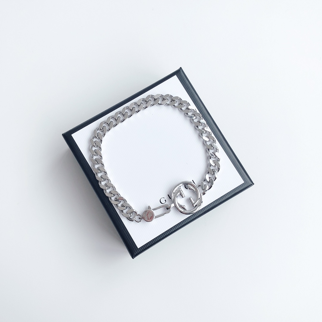 Gvc*1 Double G Flat Bracelet Silver For Women