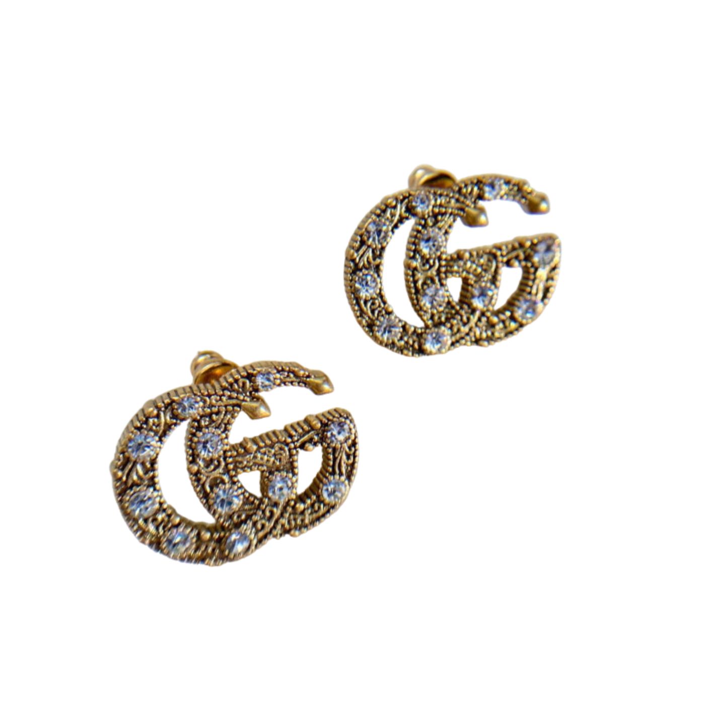 Gvc*1 Logo Stud Earrings Gold For Women