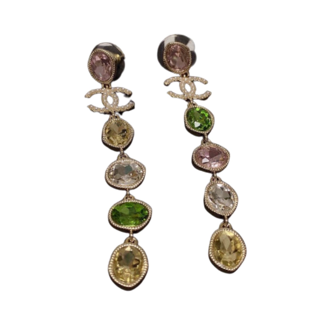 Ch**el Long Earrings Multicolor For Women