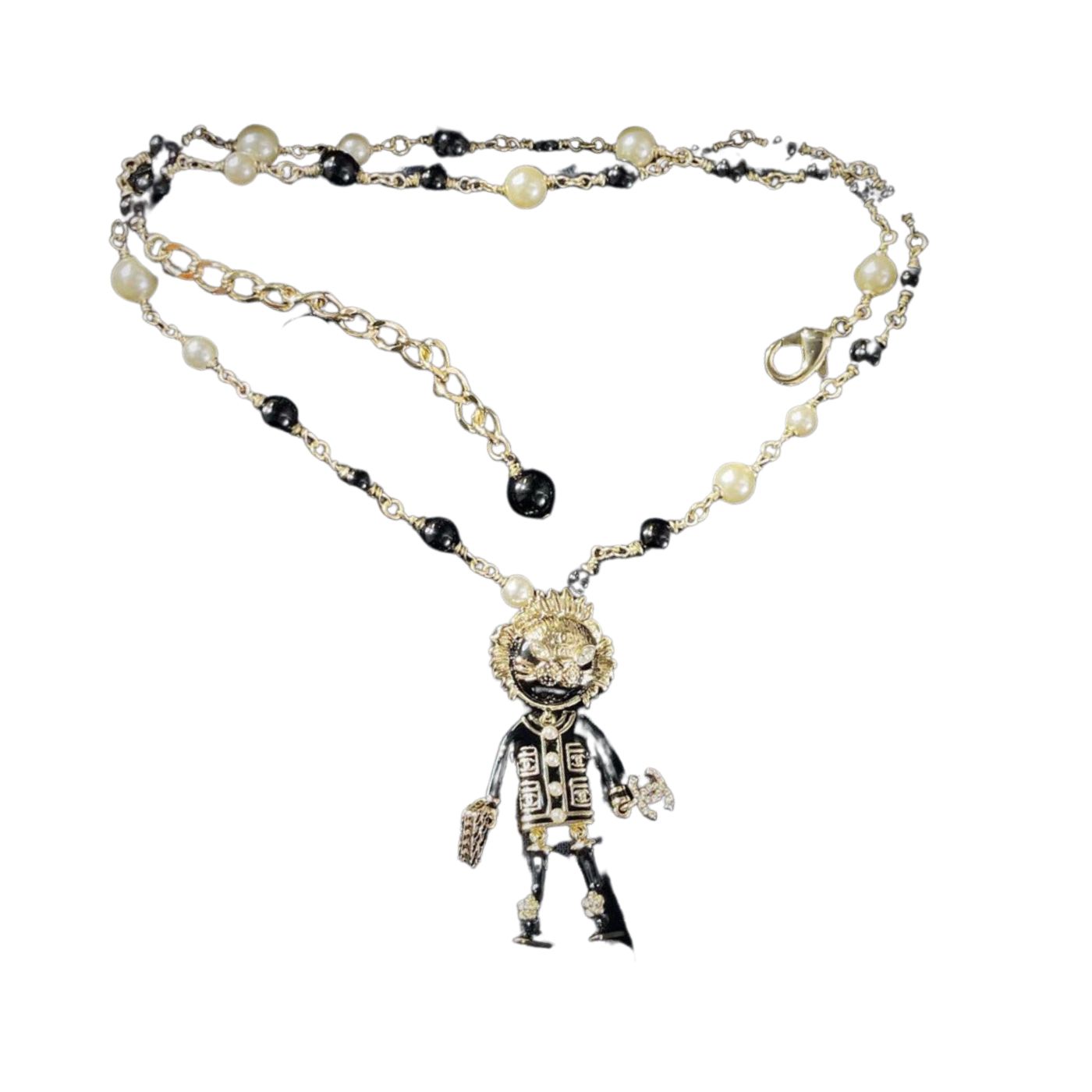 Ch**el Pearl Necklace Gold For Women