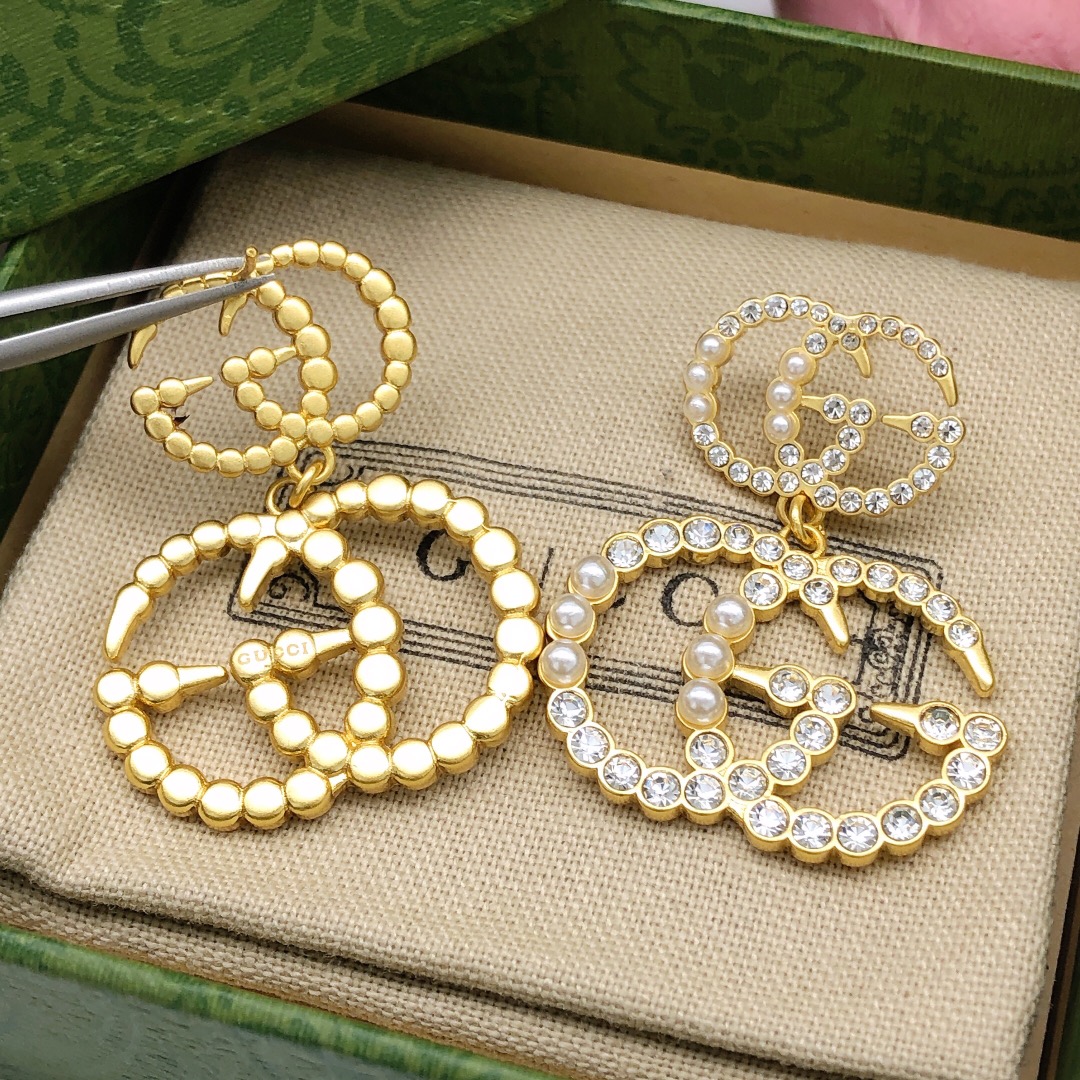 Gvc*1 Pearl Stud Earrings Gold For Women