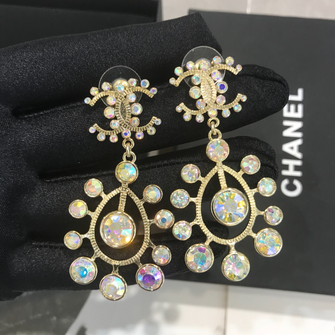 Ch**el Round Earrings Gold For Women
