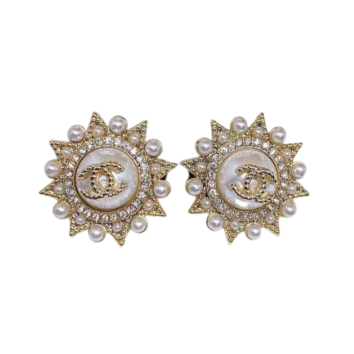 Ch**el Stud Earrings Gold For Women
