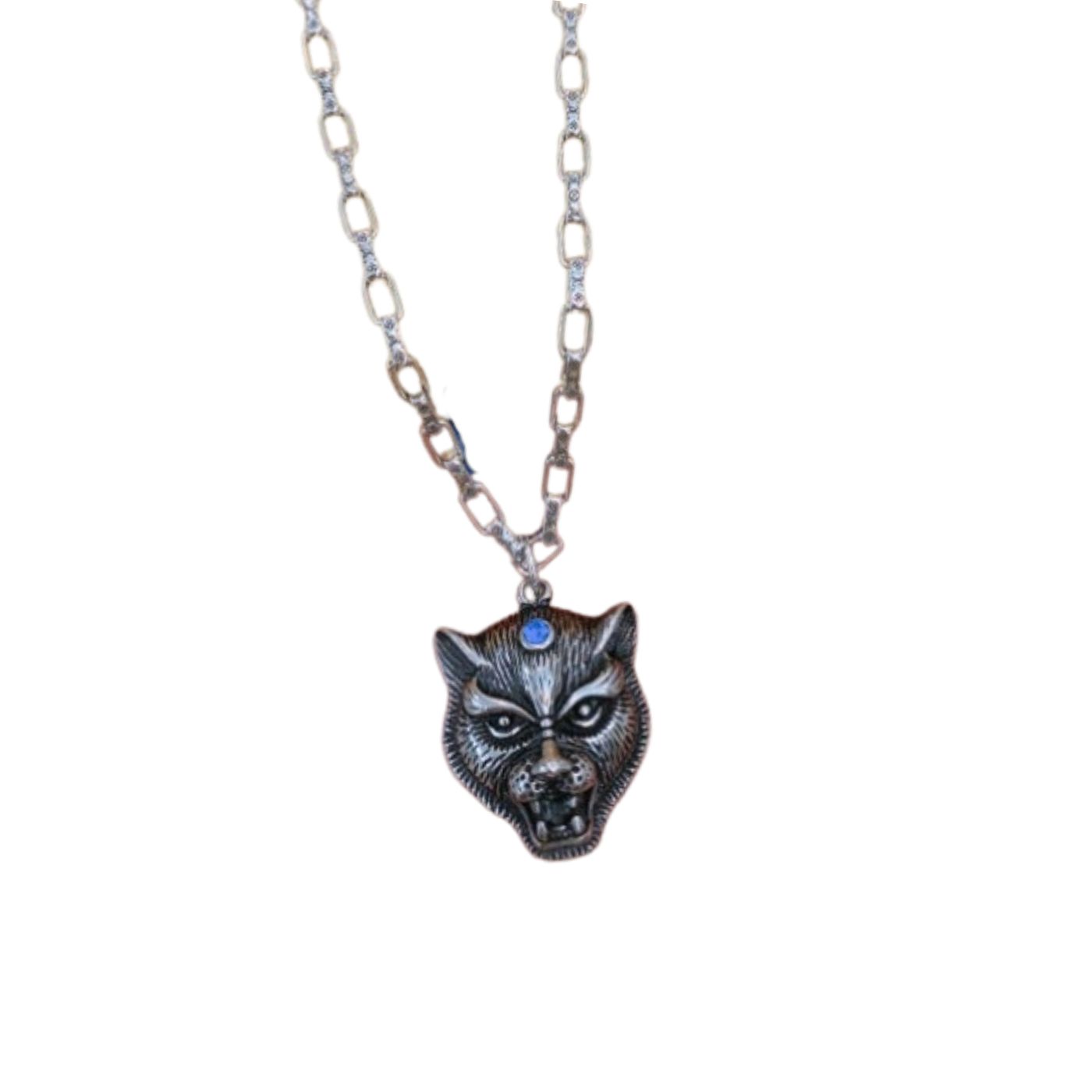 L0vis Vvtt0n Tiger Head Necklace Silver For Women