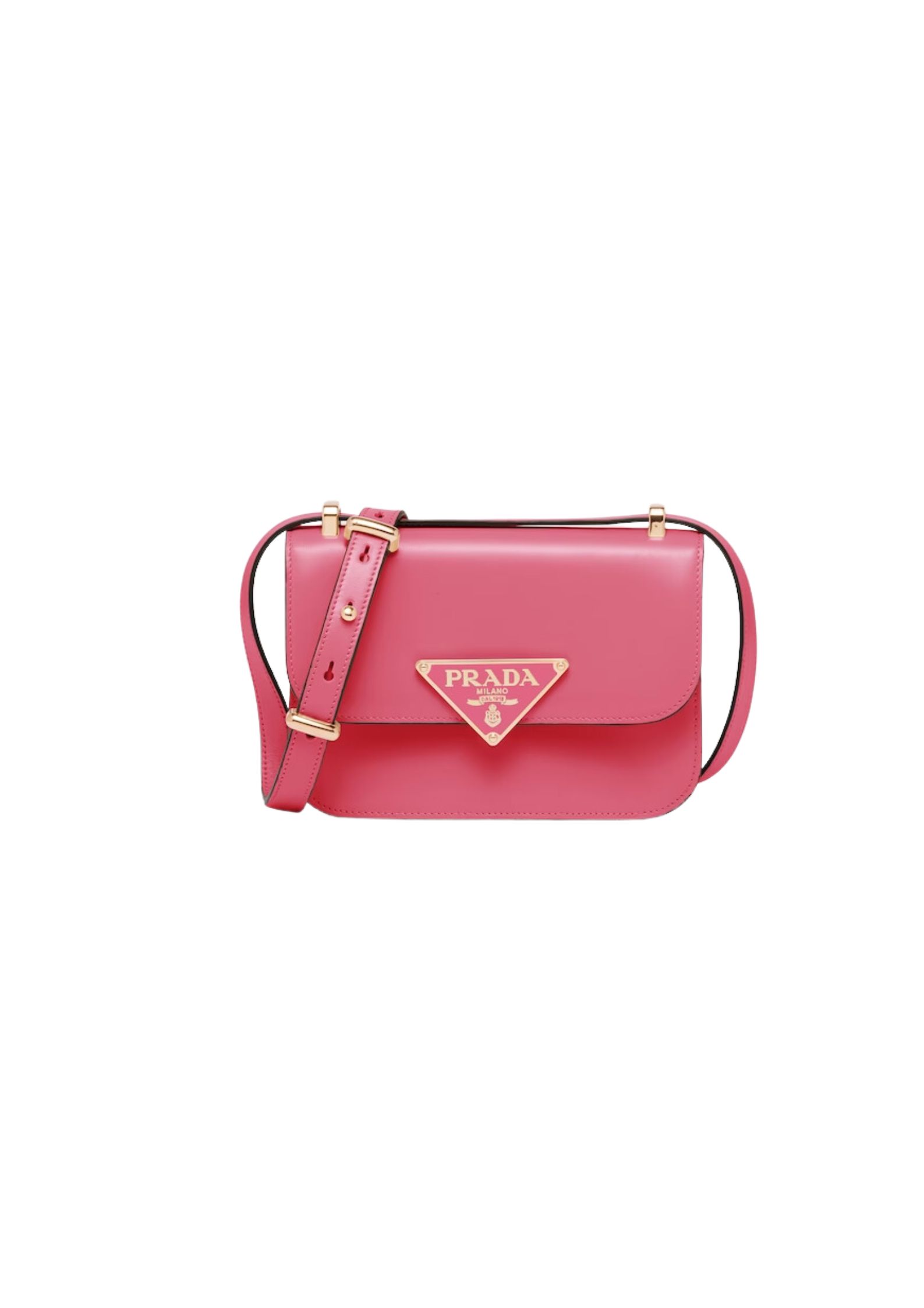 Pra*a Emblème Shoulder Bag In Pink For Women 7.8in/20cm 1BD340_2A3A_F0ZCL_V_UTO