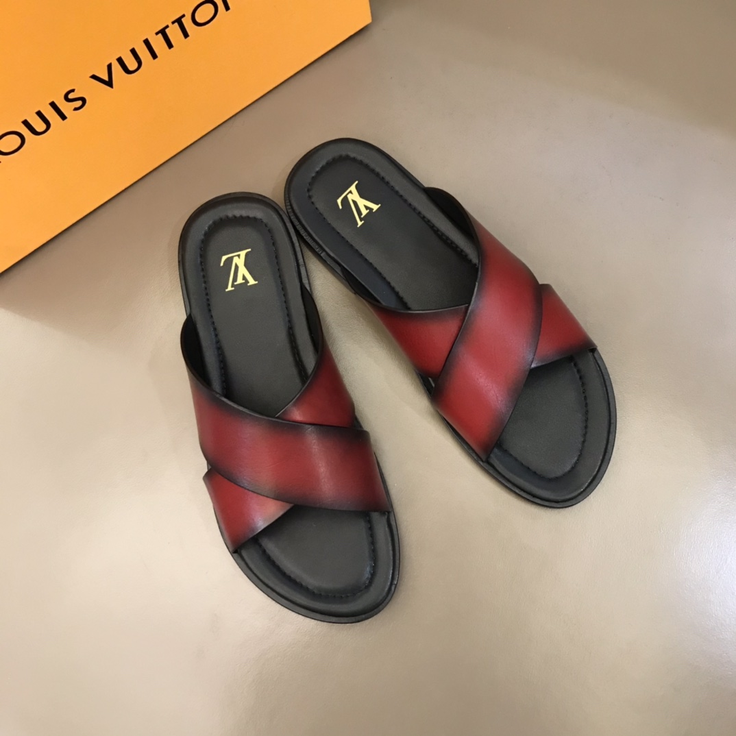 L0vis Vvtt0n LV Oasis Mule Red For Men