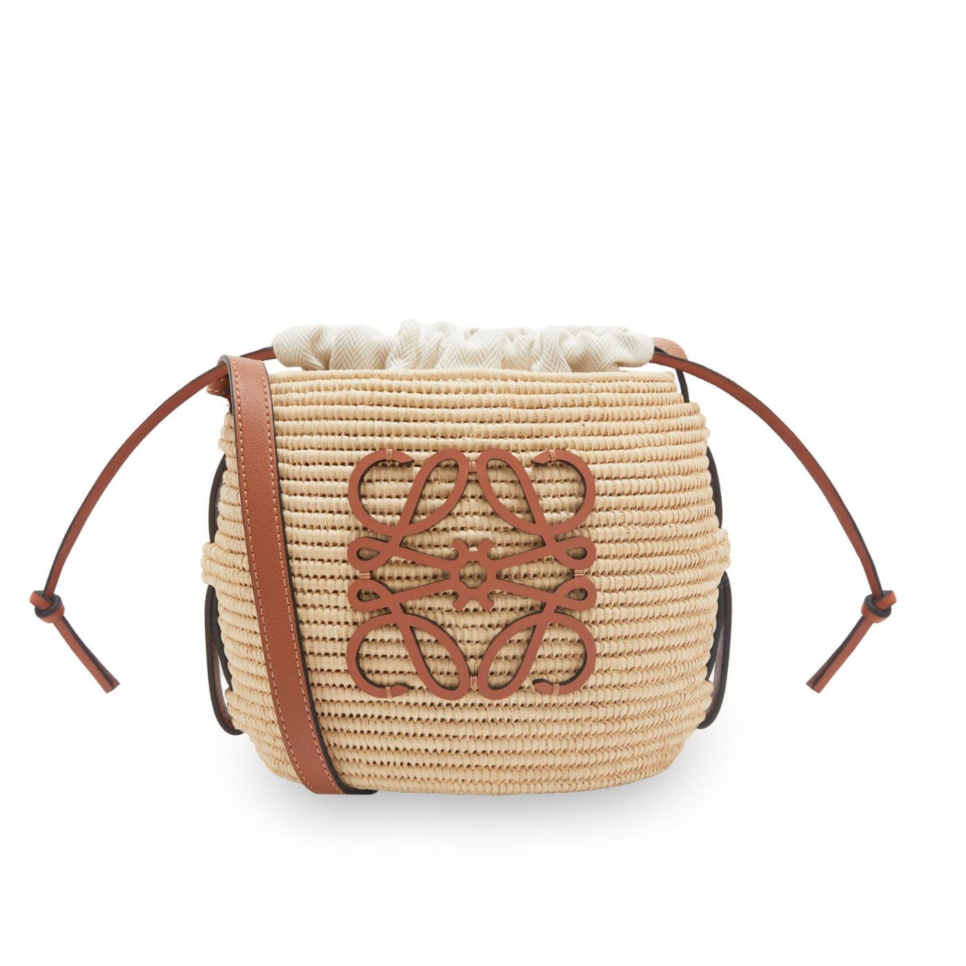 L0ew* Beehive Basket Bag Beige/Brown For Women 7.9in / 20cm A223Z48X03