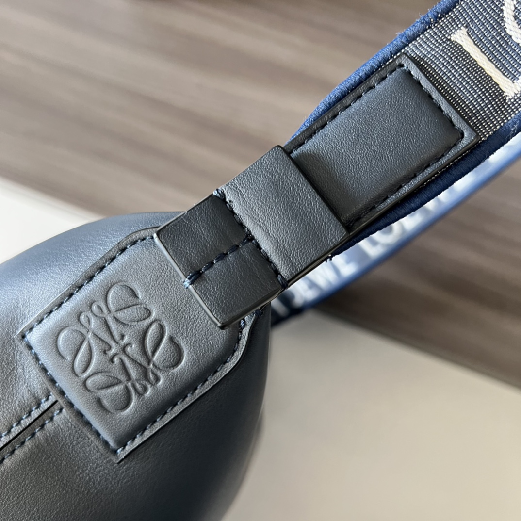 L0ew* Cubi Crossbody Bag Black/Navy Blue/Brown For Women 8.3in / 21cm