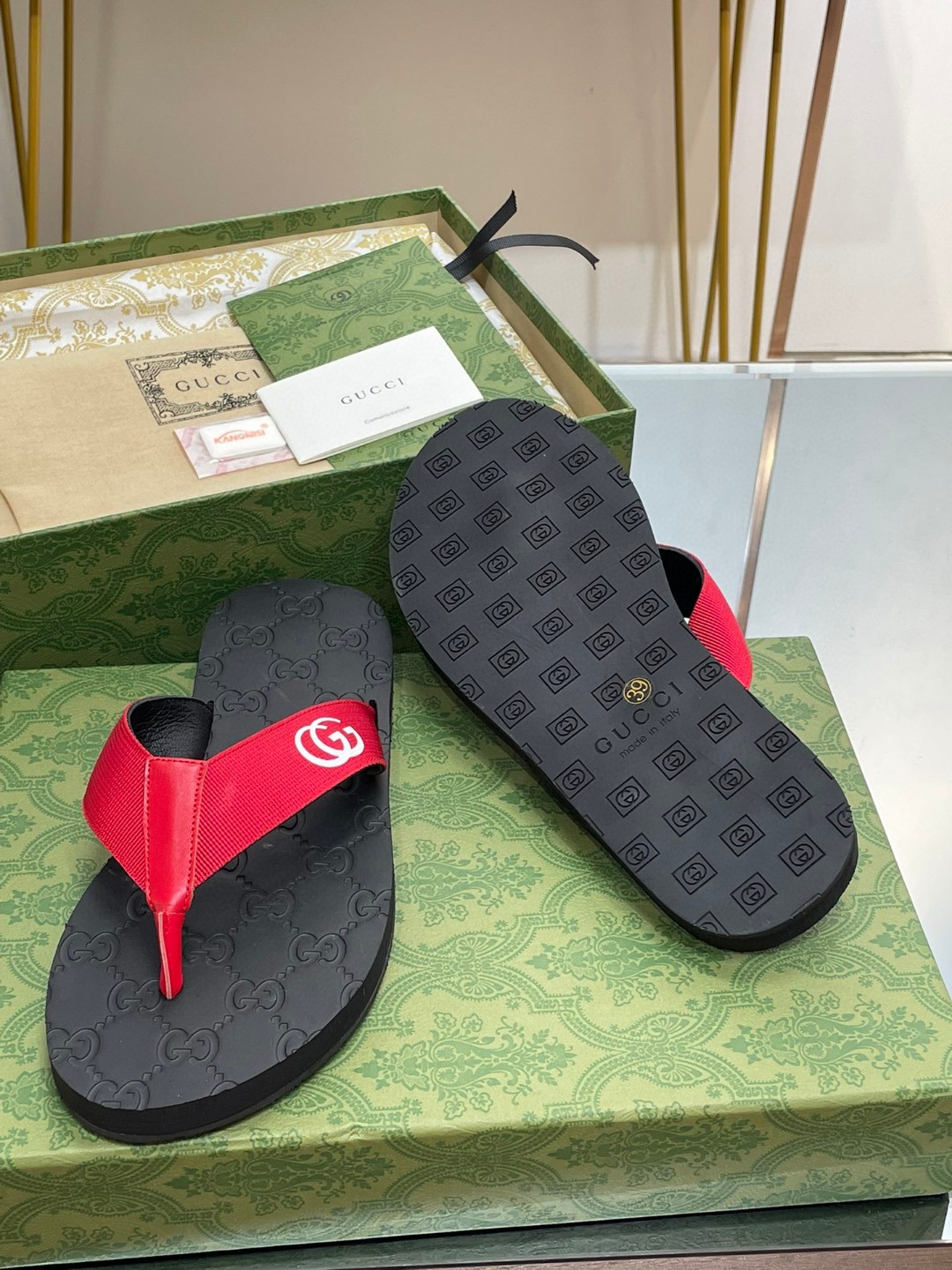 Gvc*1 Thong Sandal Red For Men