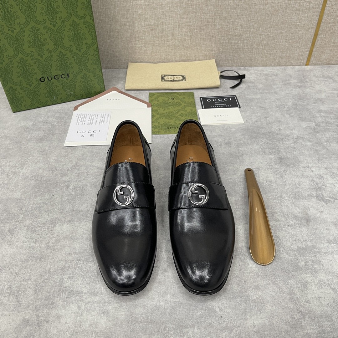 Gvc*1 Interlocking G Loafer Black For Men 730134 06F00 1000