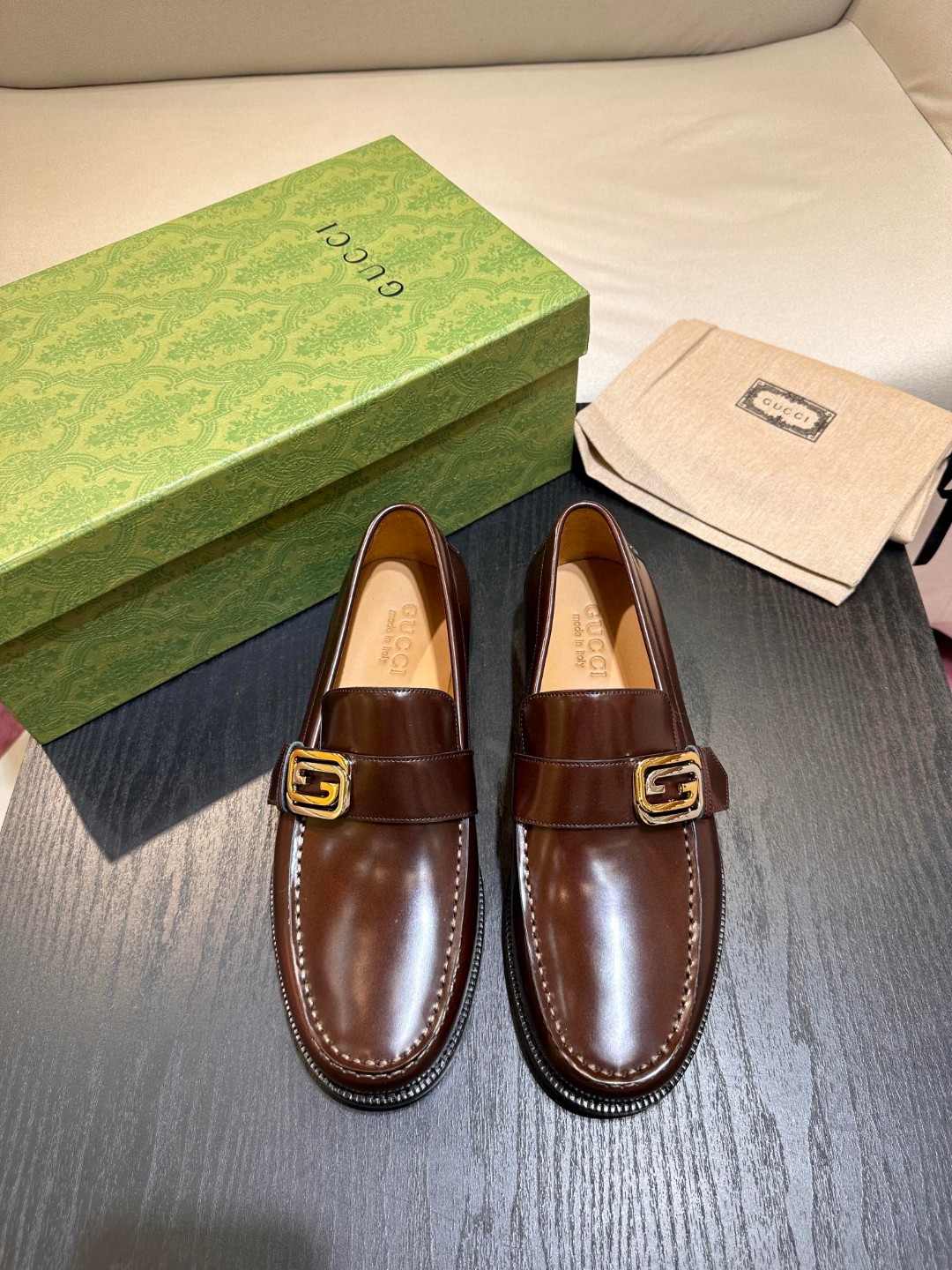 Gvc*1 Interlocking G Loafer Brown For Men