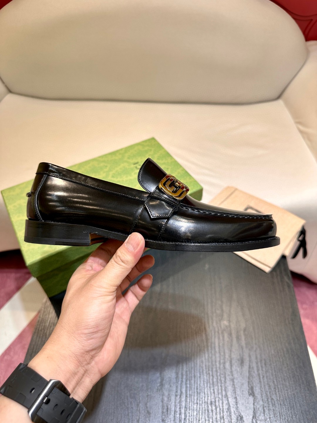 Gvc*1 Interlocking G Loafer Black For Men