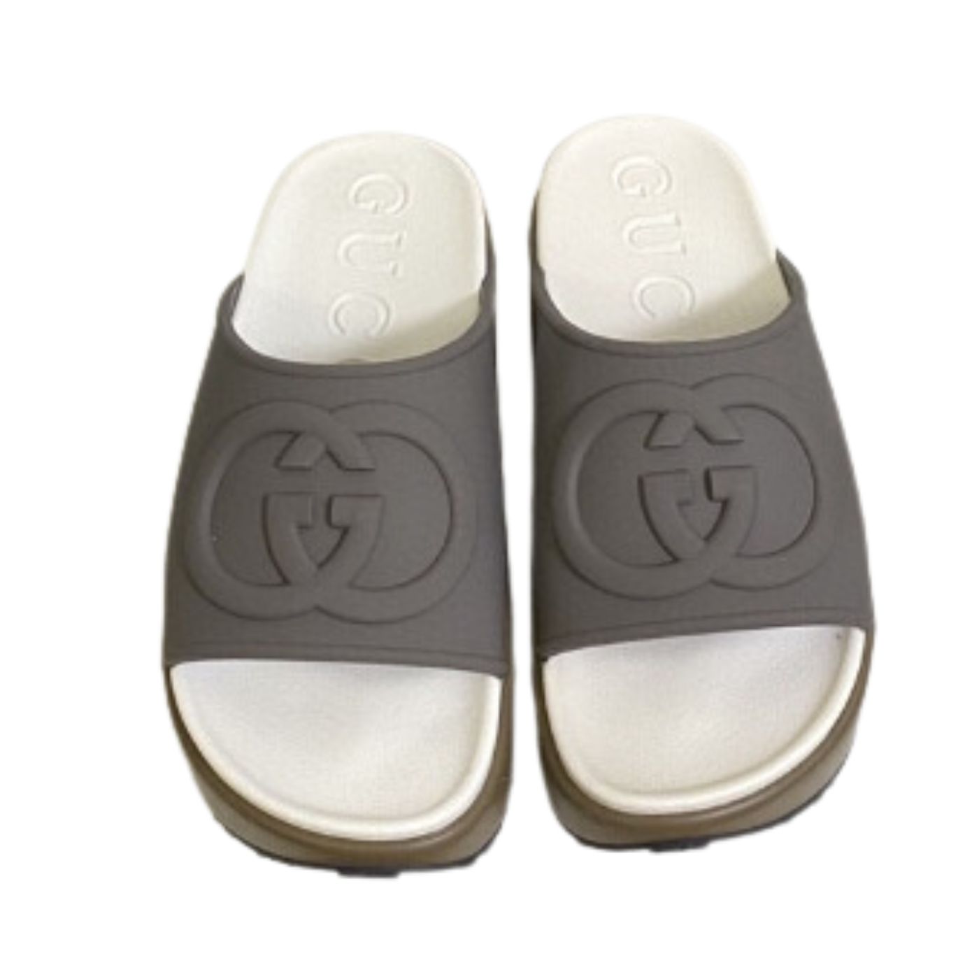 Gvc*1 Interlocking G Slide Sandal Dark Grey For Men 692380 JF000 1126