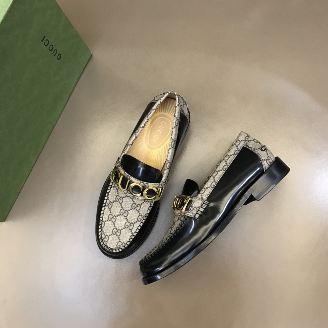 Gvc*1 Loafer With Logo Gvc*1 Black/Beige For Men