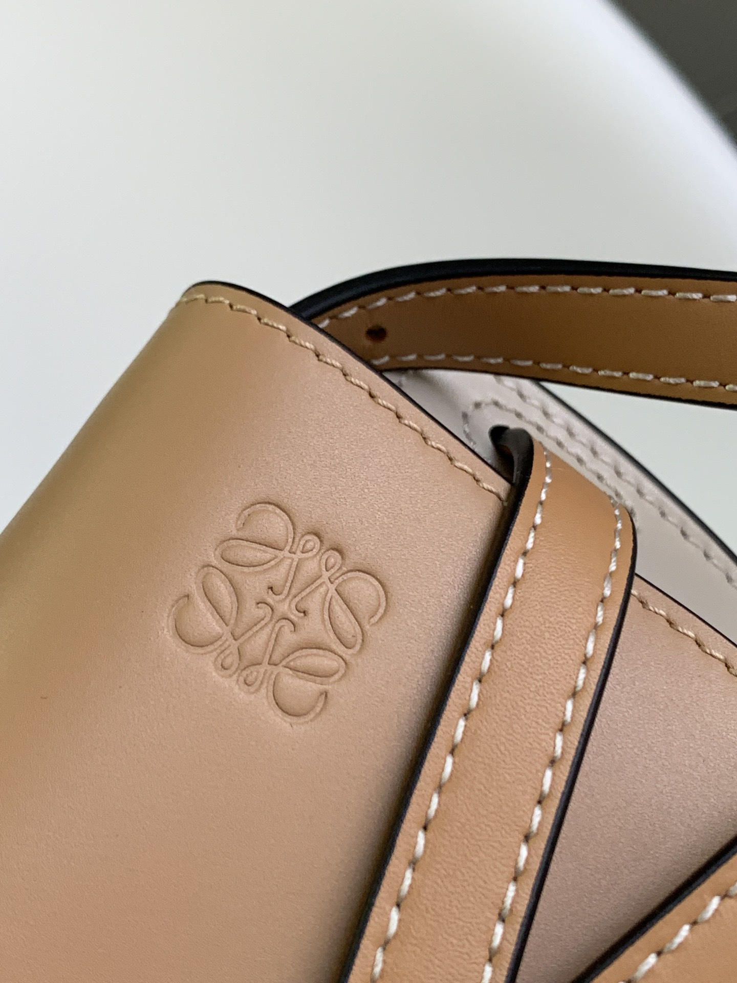 L0ew* Mini Gate Dual Bag Beige/Brown For Women 8.3in / 21cm