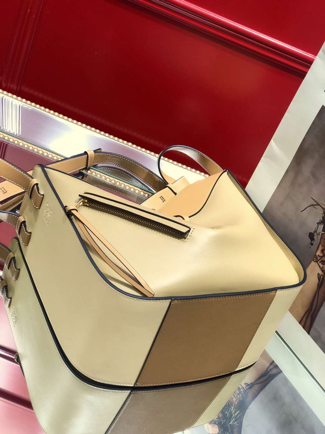 L0ew* Small Hammock Bag Blue/Pink/Beige/White/Brown/Burgundy/Grey For Women 11.8in / 30cm