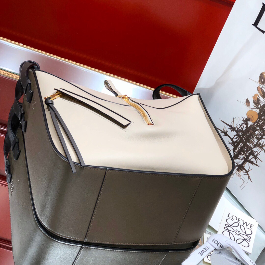 L0ew* Small Hammock Bag Blue/Pink/Beige/White/Brown/Burgundy/Grey For Women 11.8in / 30cm