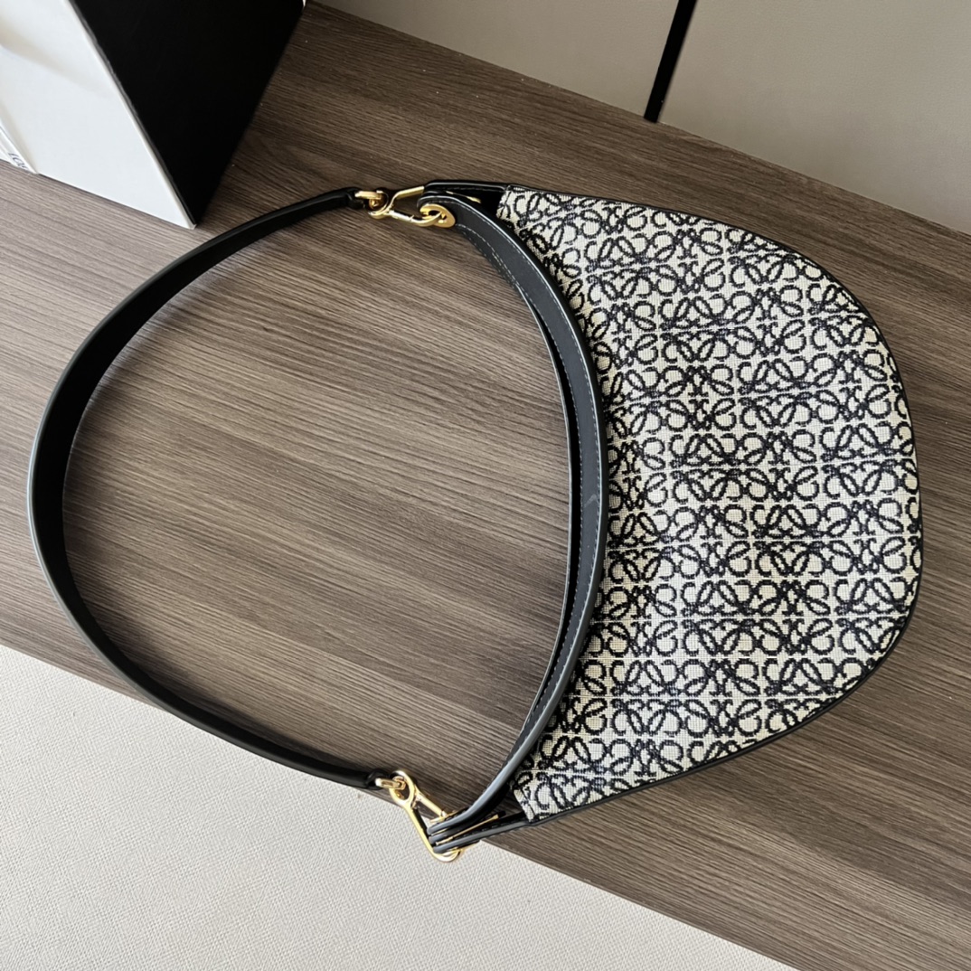 L0ew* Small Luna Bag Black/Brown/Light Brown For Women 12in / 30.5cm A923PM1X02