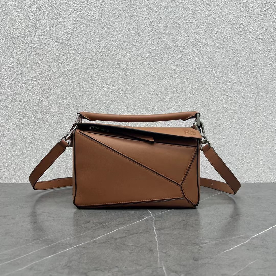 L0ew* Small Puzzle Bag Pink/Grey/Brown/Blue For Women 9.4in / 24cm