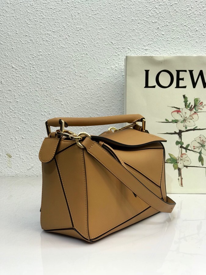 L0ew* Small Puzzle Bag Brown For Women 9.4in / 24cm