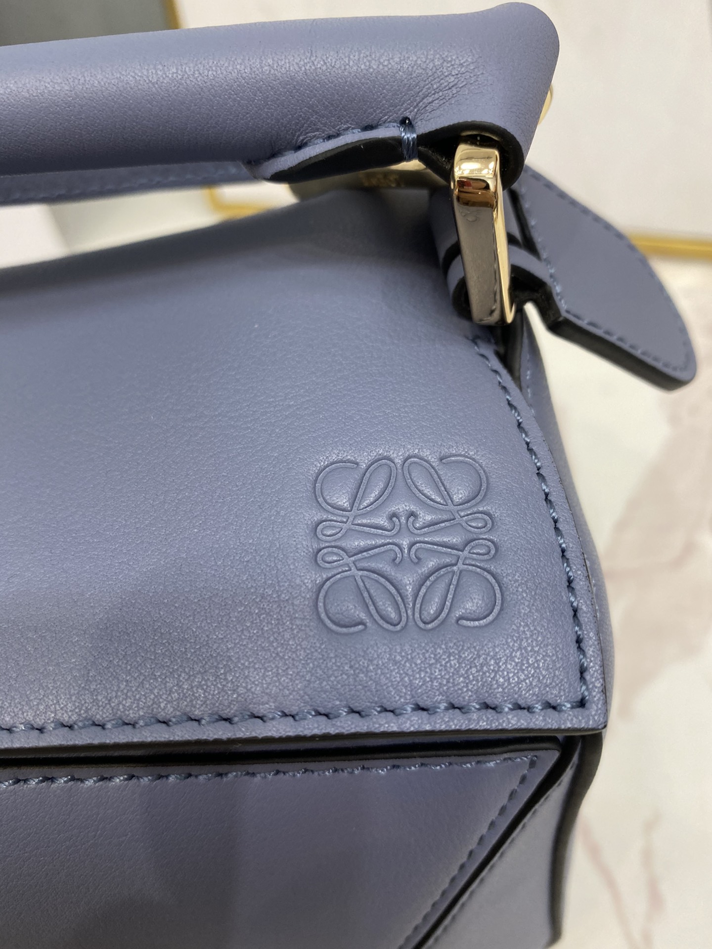 L0ew* Small Puzzle Bag Pink/Grey/Brown/Blue For Women 9.4in / 24cm