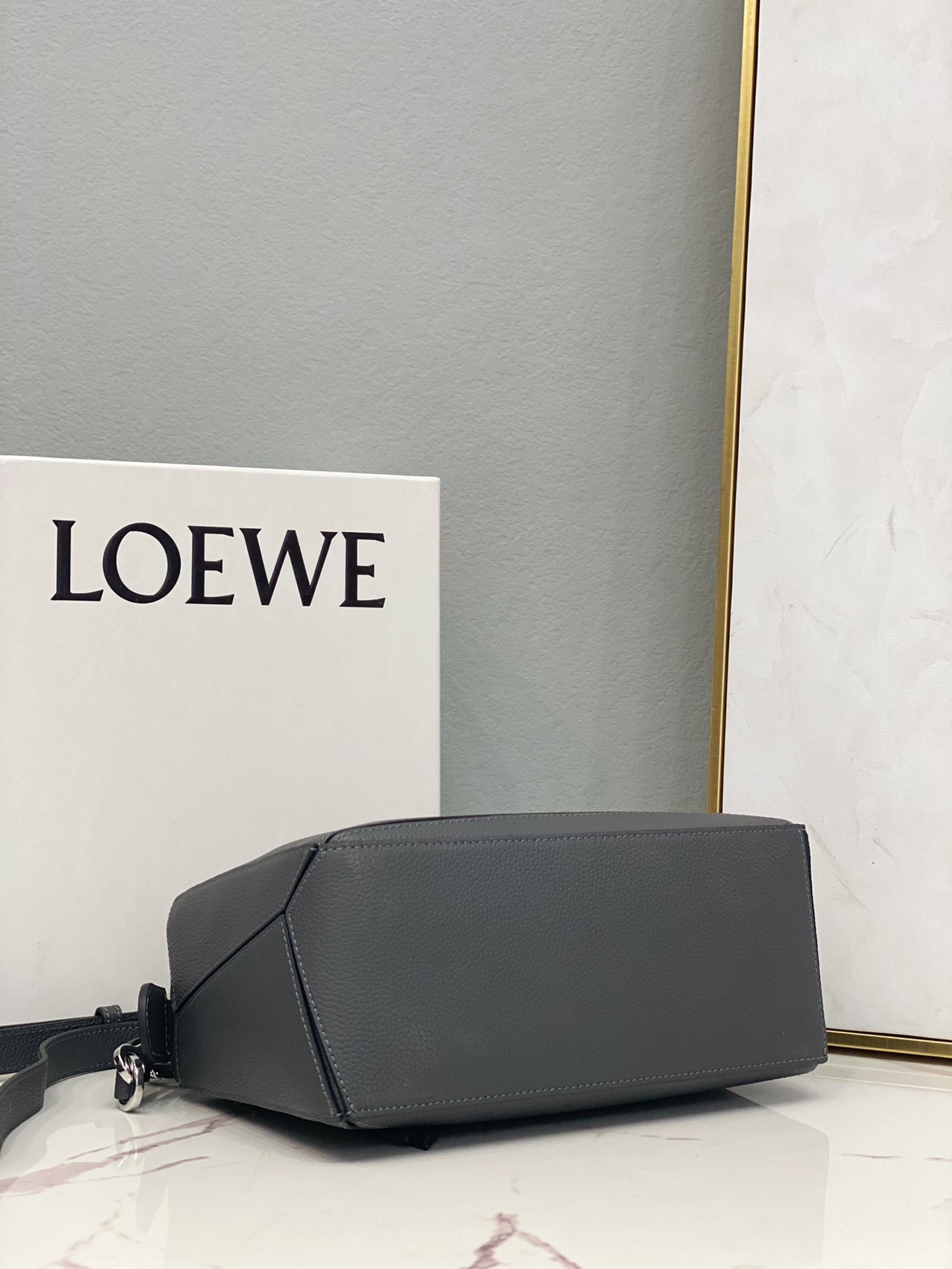 L0ew* Small Puzzle Bag Pink/Grey/Brown/Blue For Women 9.4in / 24cm