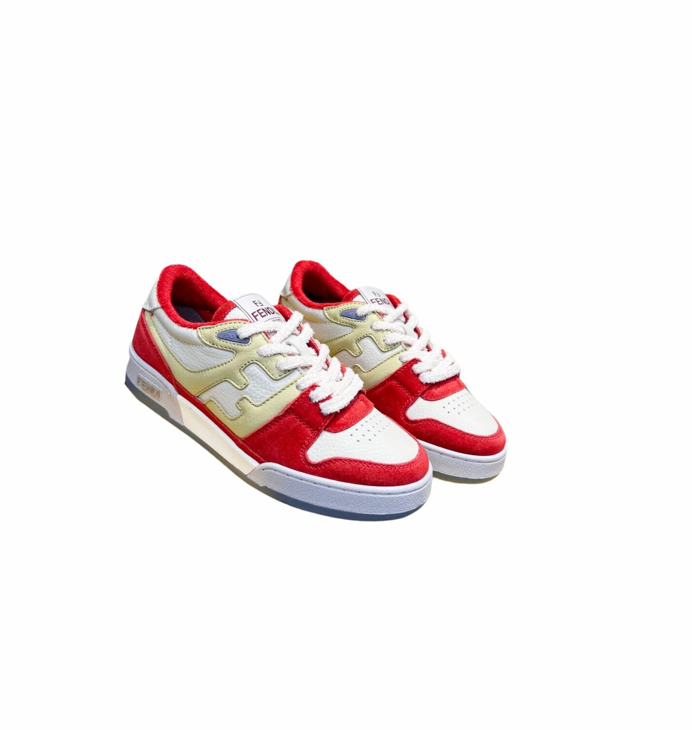 F**di FD Match Low Tops Sneakers Red For Men 7E1493AI1NF1H1D