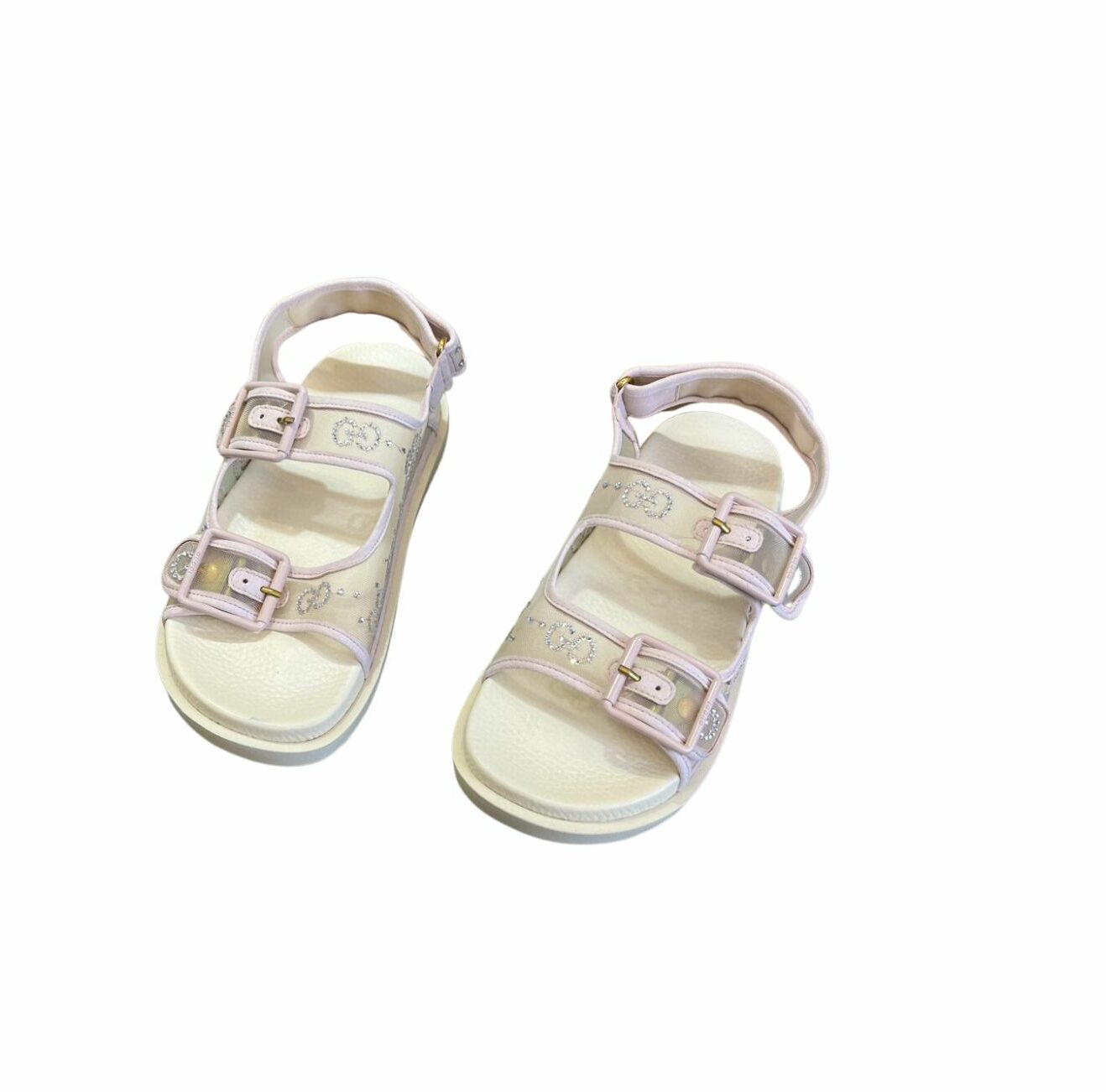 Gvc*1 GG Sandal With Crystals White For Women
