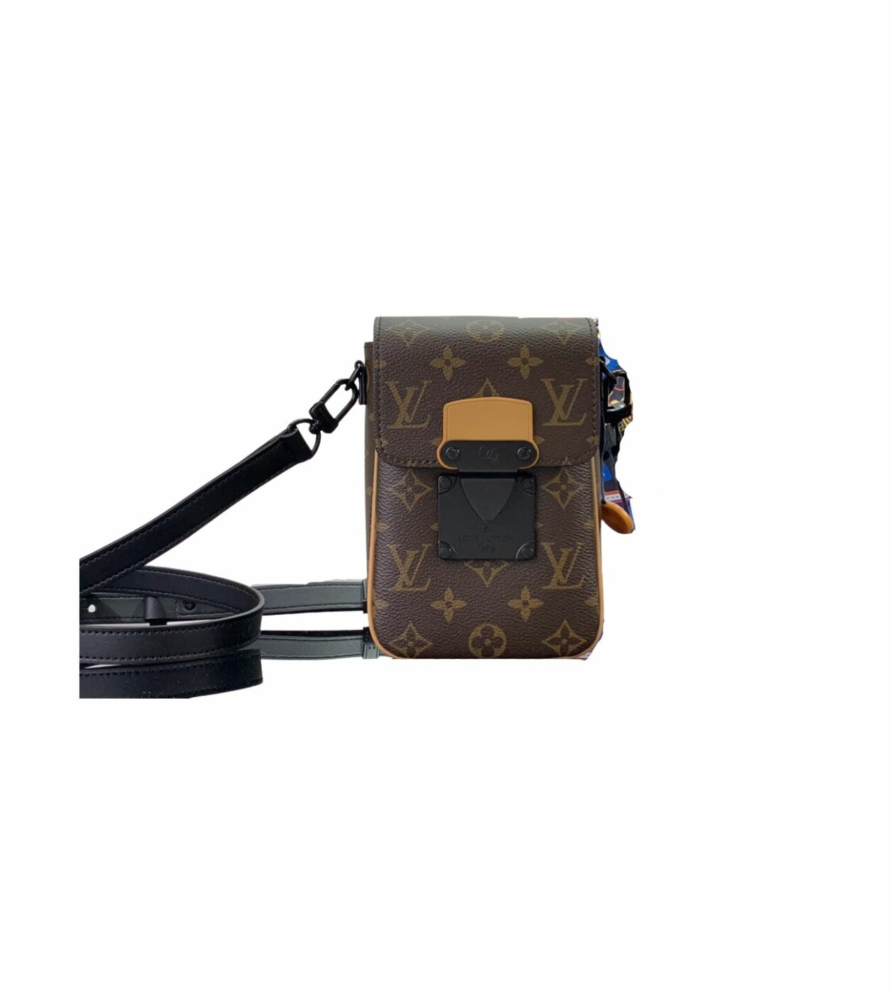 L0vis Vvtt0n S-Lock Vertical Wearable Wallet Brown For Men 19cm/ 7.5 in