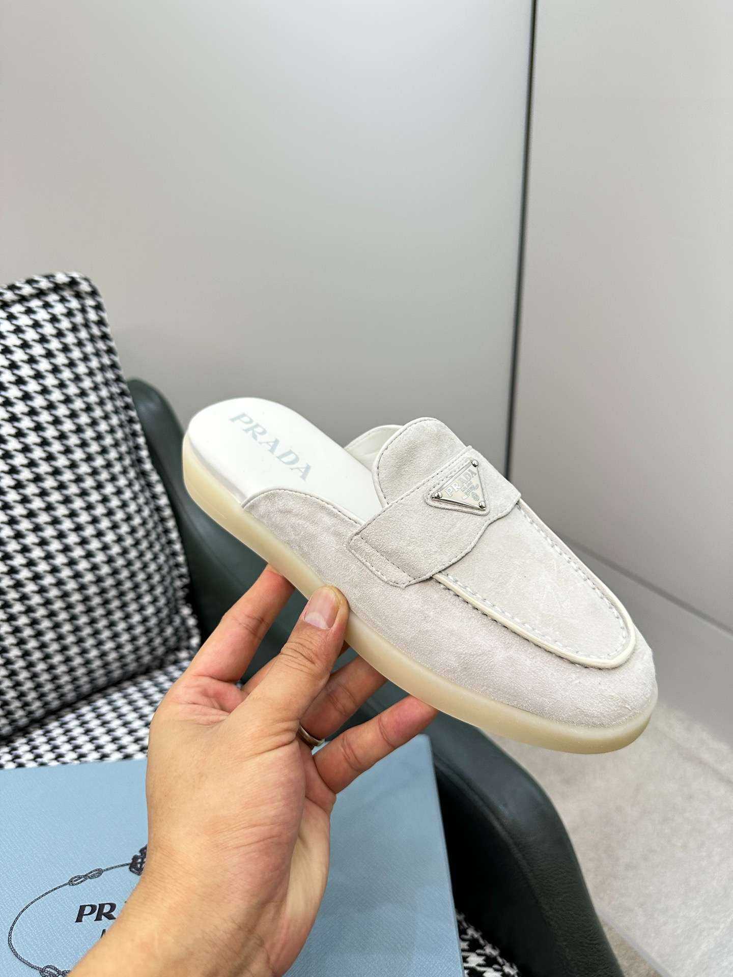 Pra*a Brushed Sabots White For Women