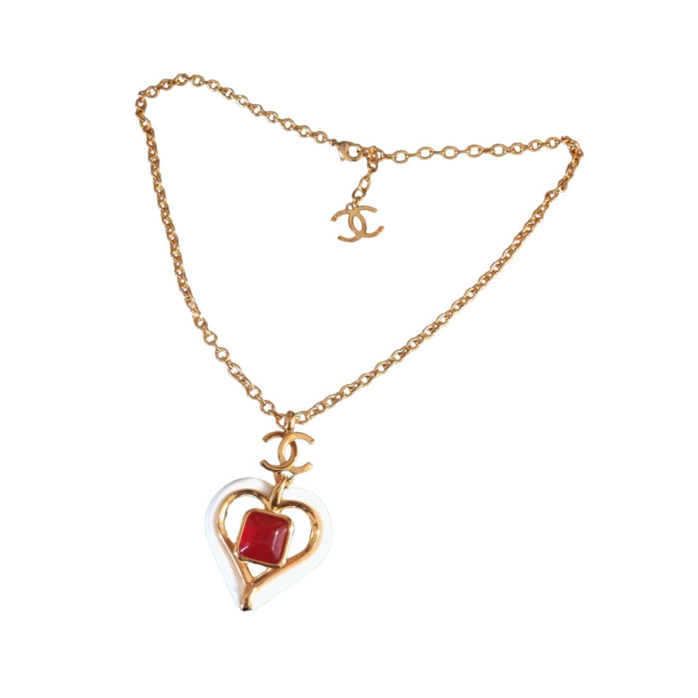 Ch**el Heart Necklaces Gold For Women