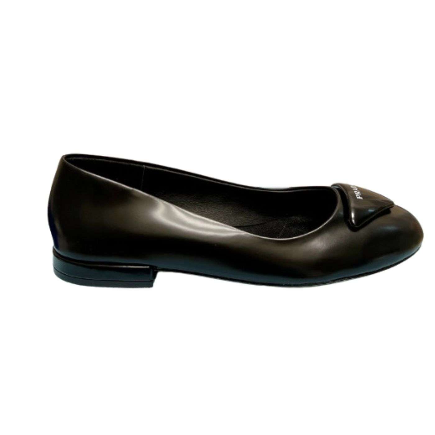 Pra*a Nappa Ballerinas Black For Women