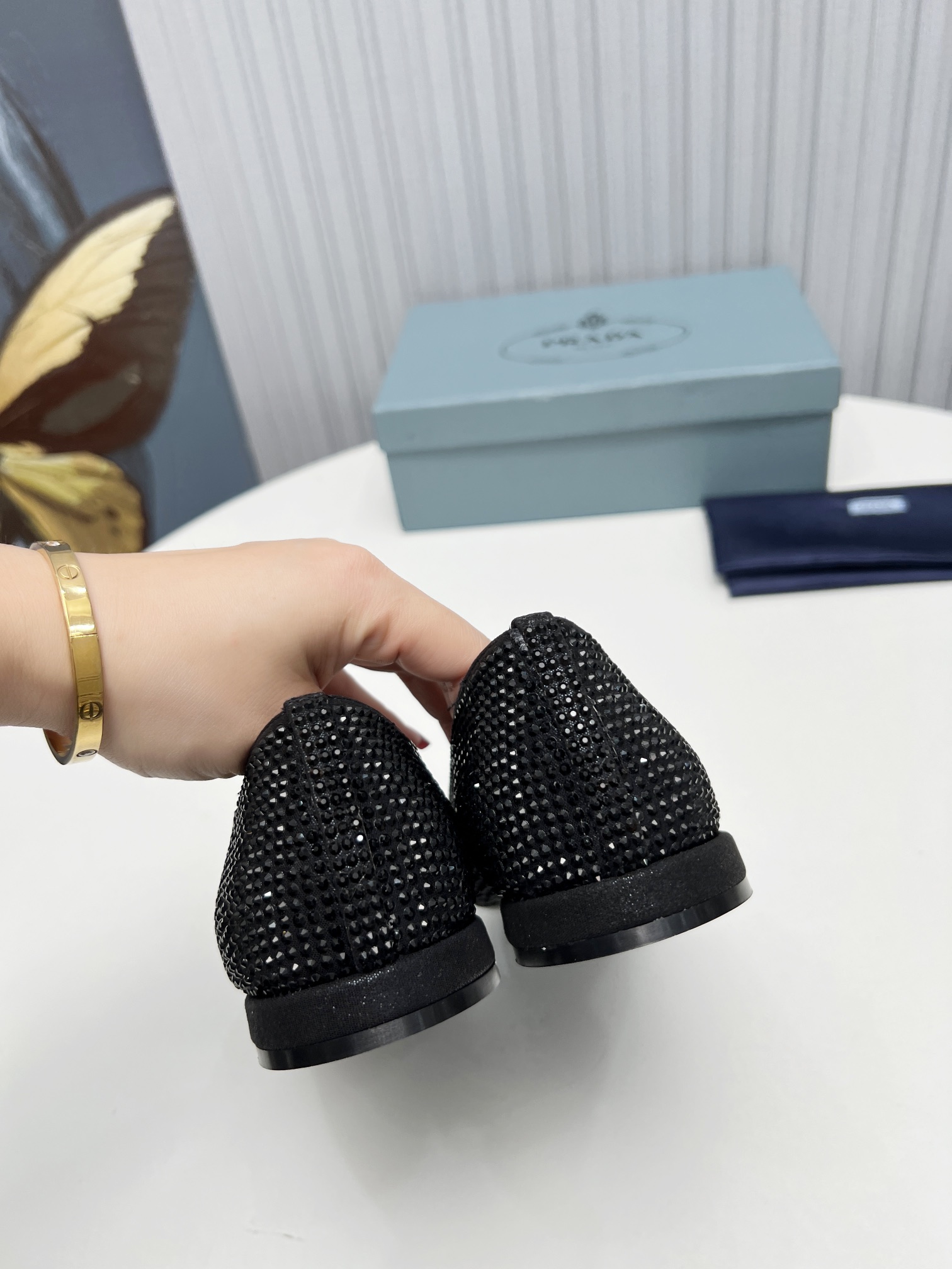 Pra*a Patent Ballerinas Black For Women