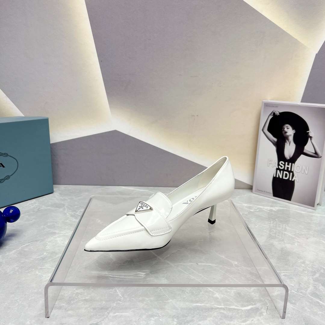 Pra*a Patent Pumps White For Women