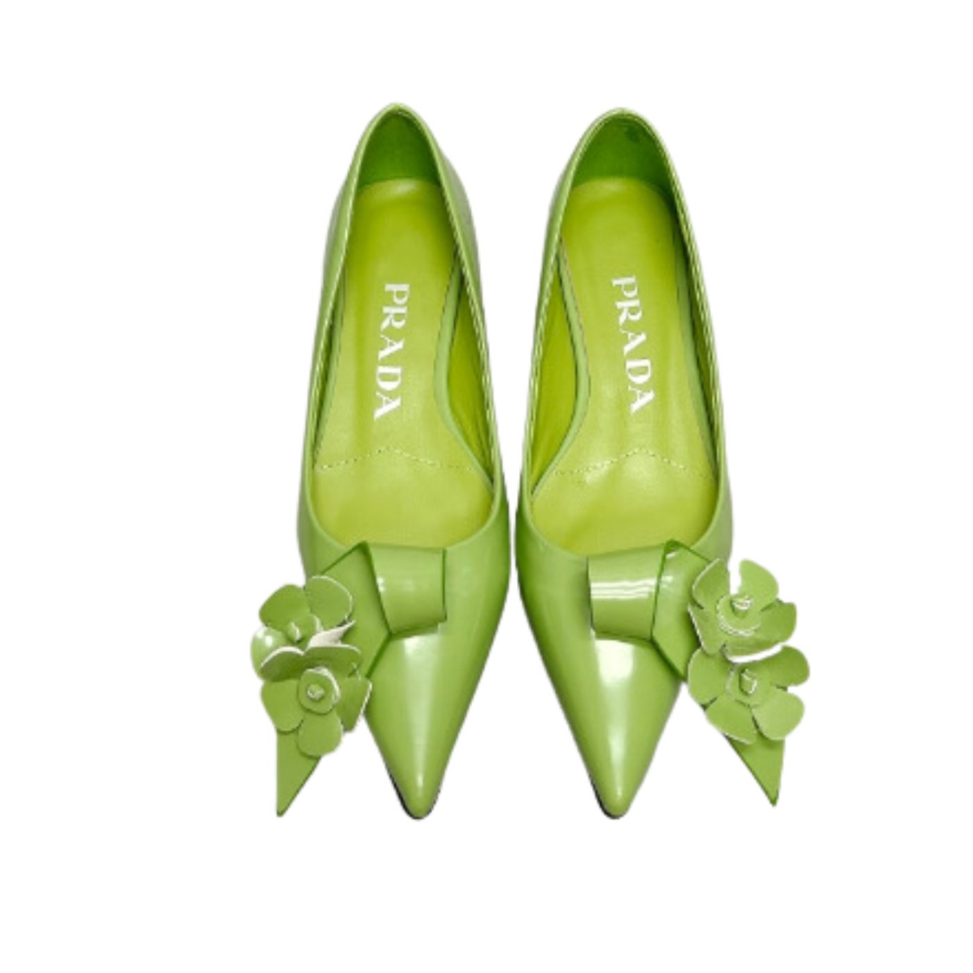 Pra*a Patent Pumps Green For Women