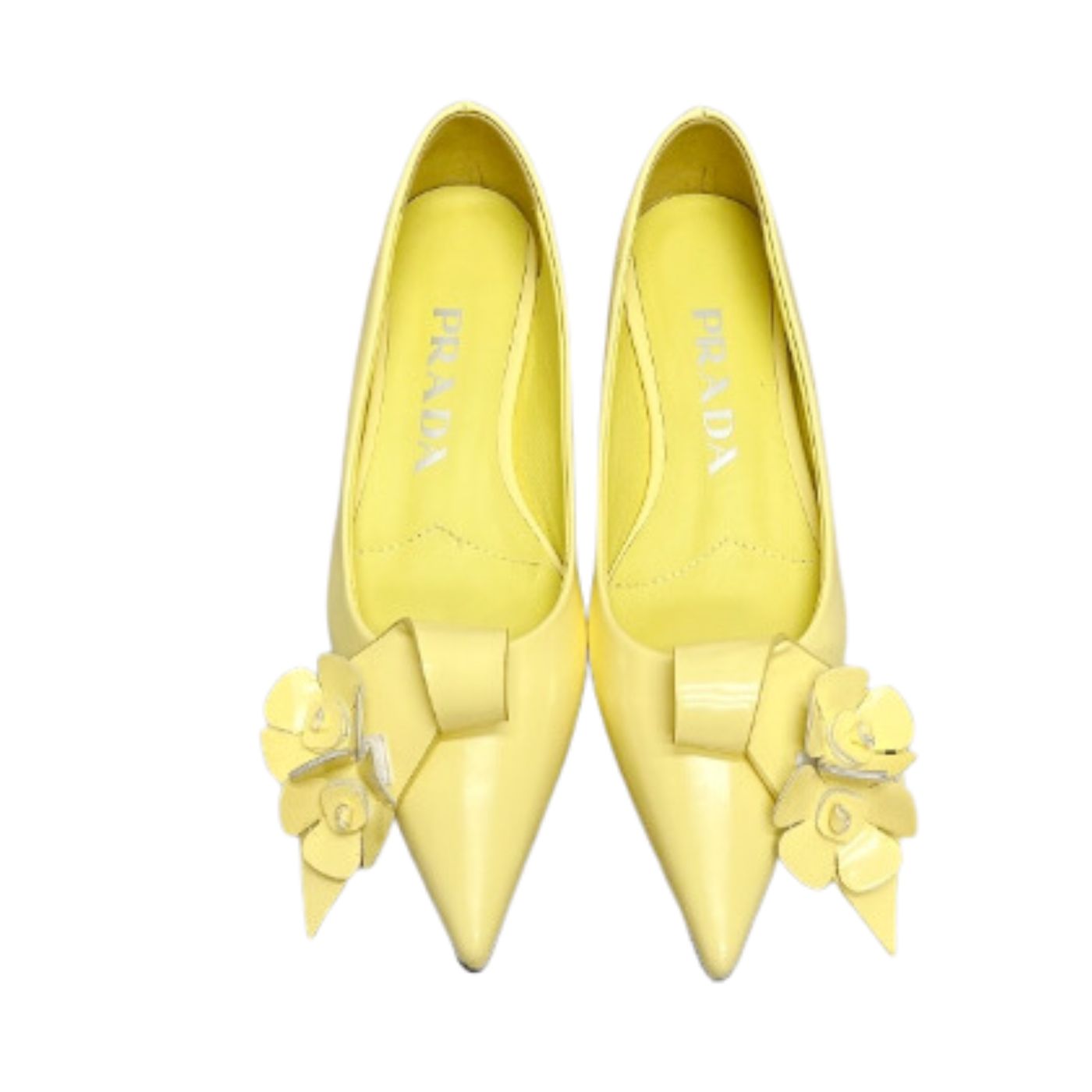 Pra*a Patent Pumps Yellow For Women