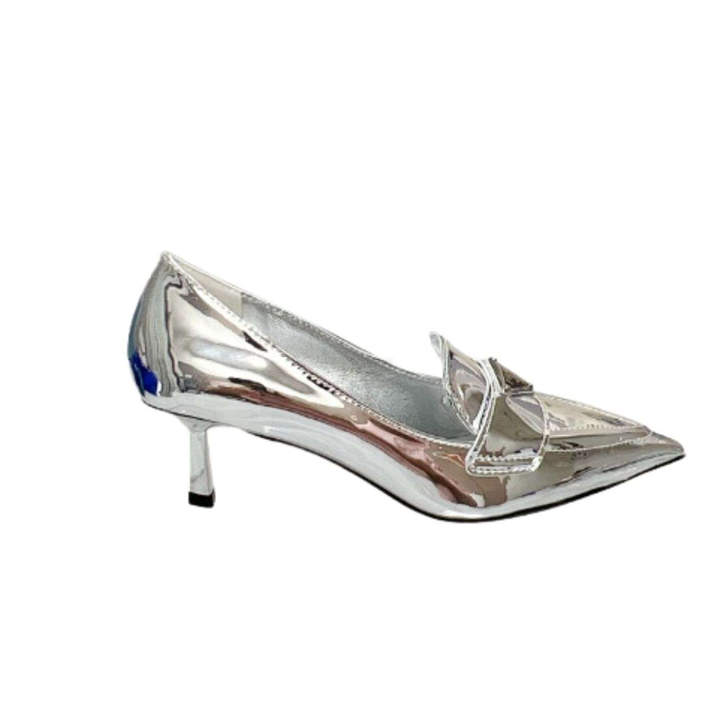 Pra*a Patent Pumps Silver For Women