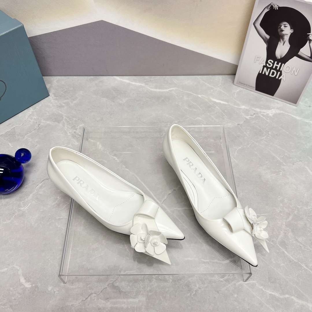 Pra*a Patent Pumps White For Women