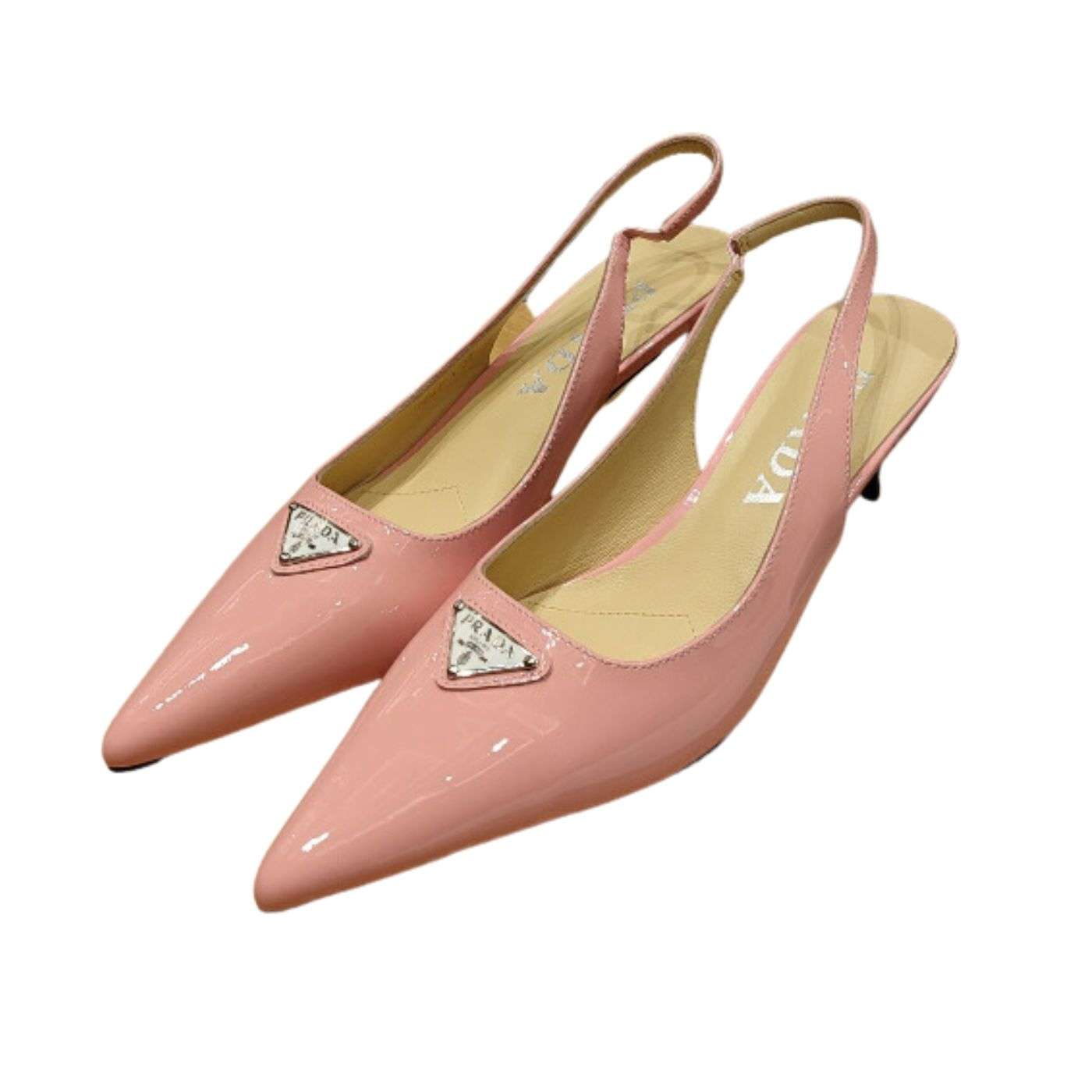 Pra*a Slingback Spike Pumps Pink For Women