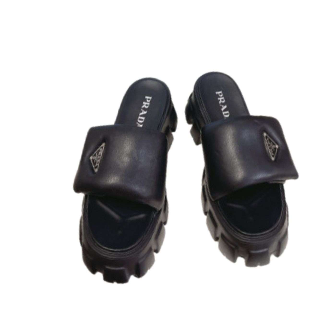 Pra*a Soft Padded Slides Black For Women