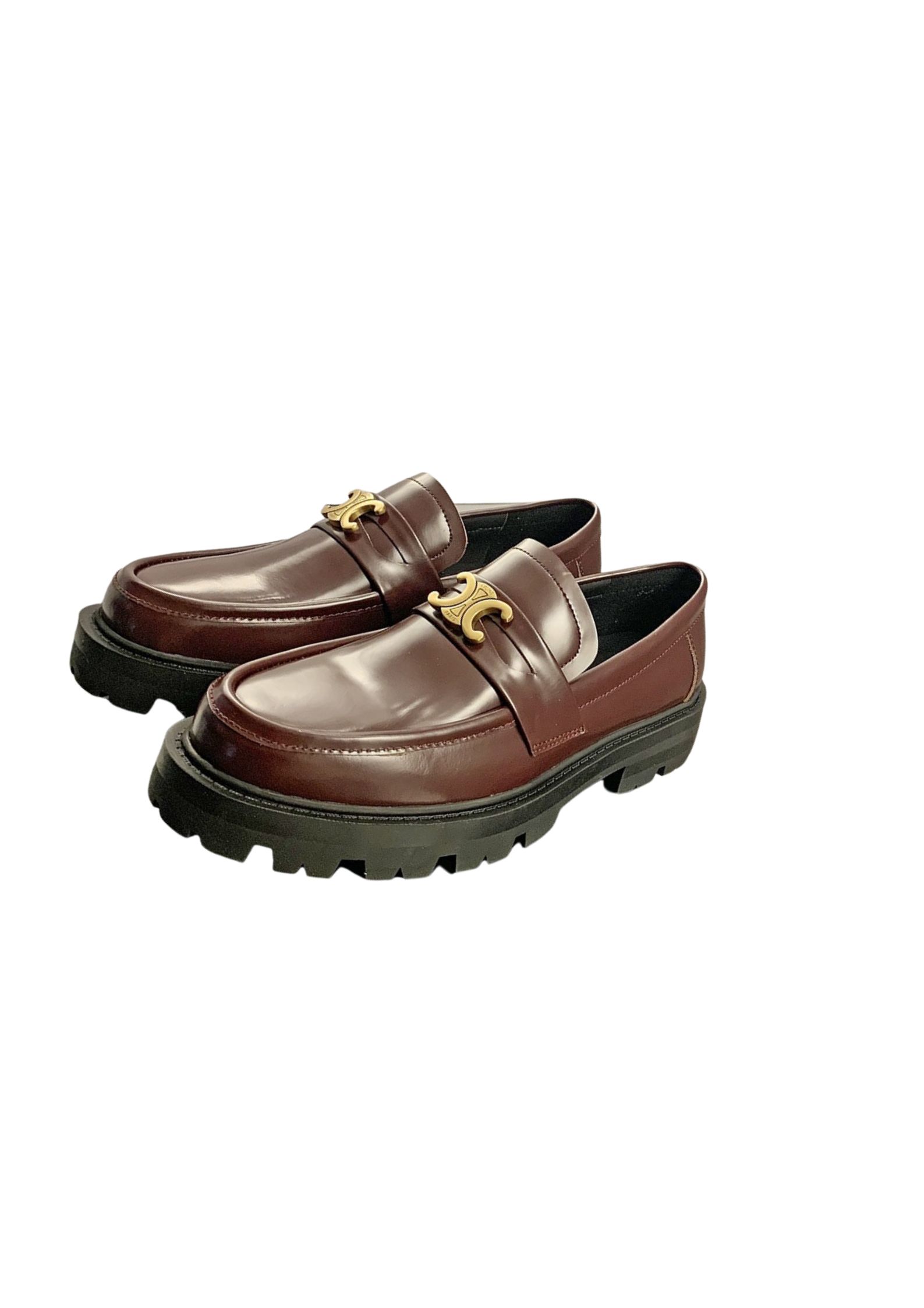 Ce1i*e Bulky Penny Chunky Loafer Burgundy For Women