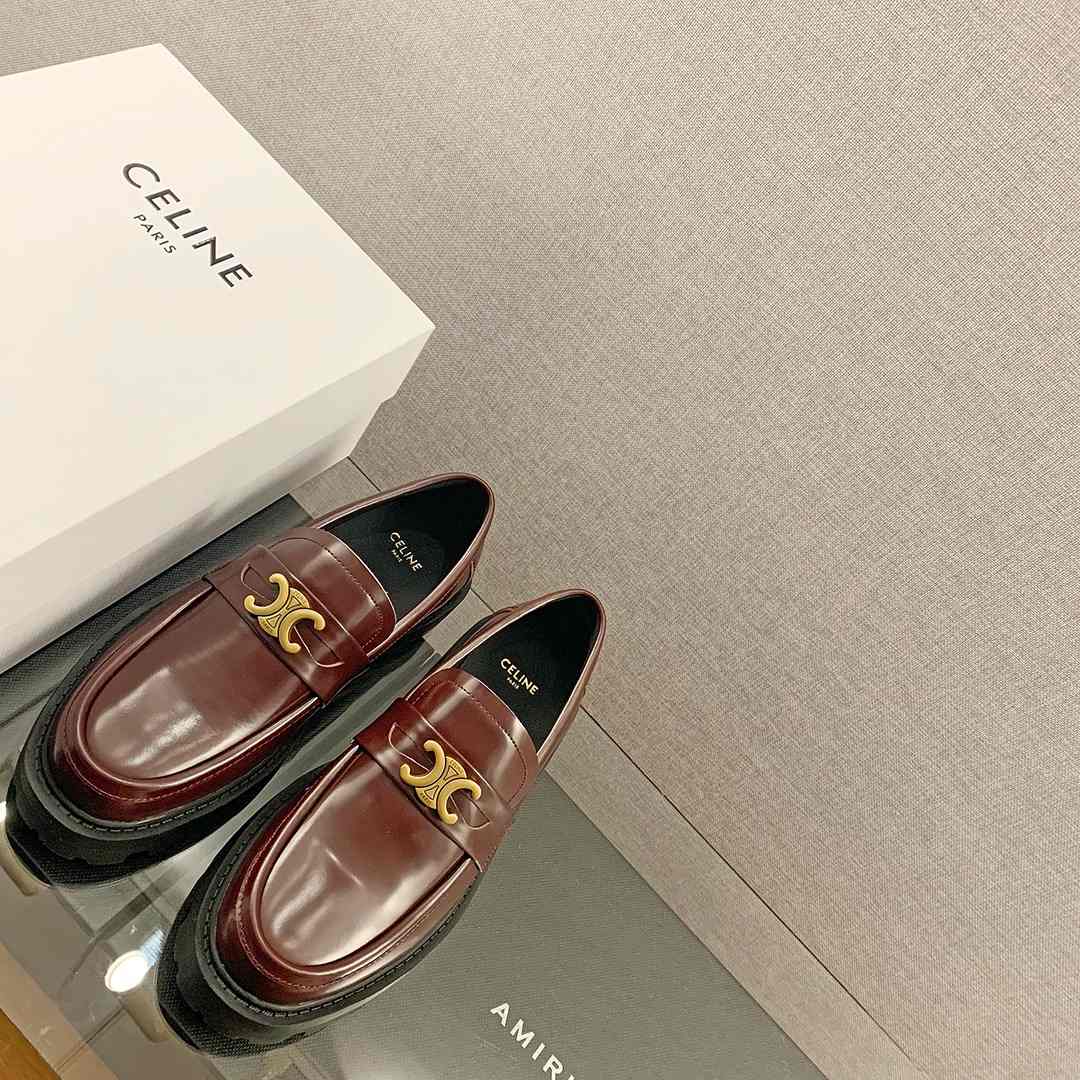 Ce1i*e Bulky Penny Chunky Loafer Burgundy For Women