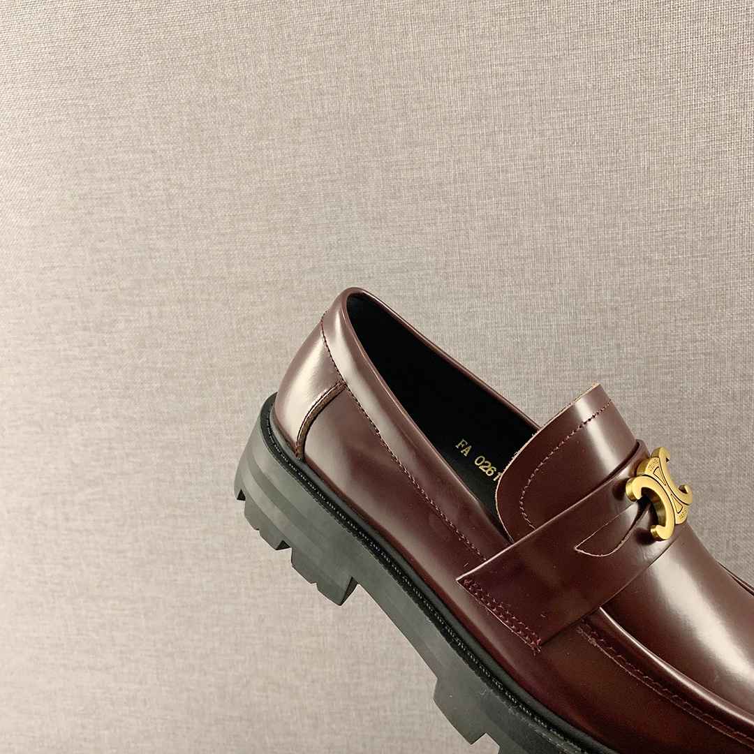 Ce1i*e Bulky Penny Chunky Loafer Burgundy For Women