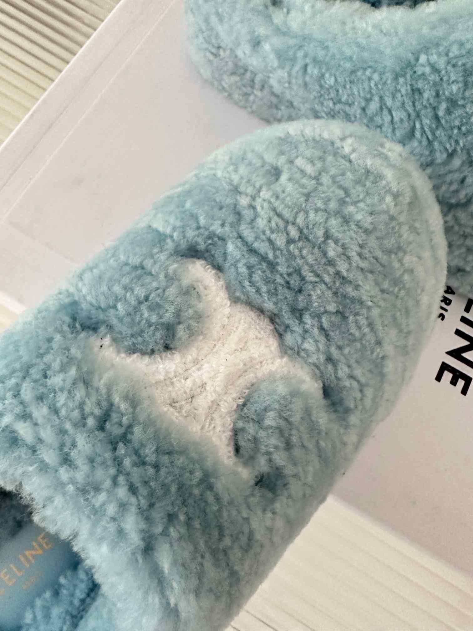 Ce1i*e Ce1i*e Fur Mule In Shearling Blue For Women