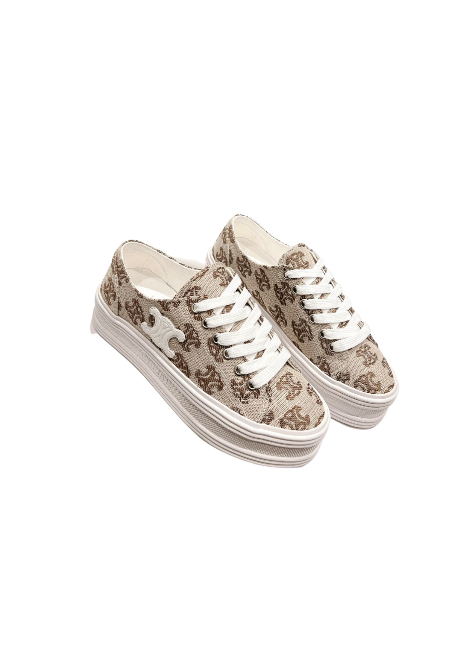 Ce1i*e Triomphe Sneakers In Canvas Beige For Women