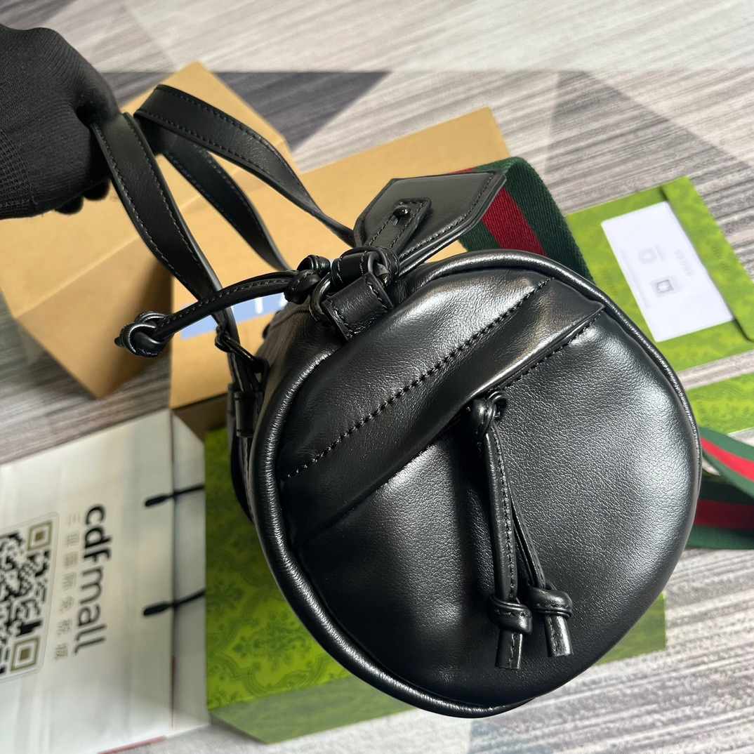 Gvc*1 Small Duffle Bag With Tonal Double G Black/Green Khaki/Grey 11.2 in/28.5cm 725701 AABDE 1060
