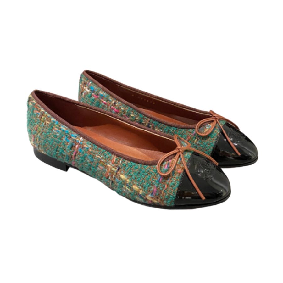 Ch**el Ballet Flats Green For Women G02819 B13395 NP763