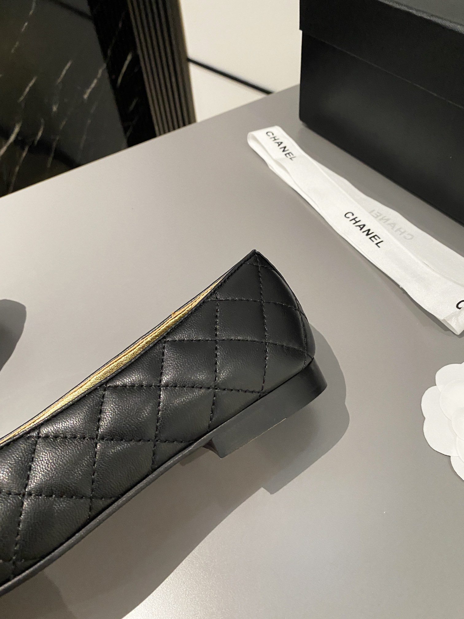 Ch**el Ballet Flats Black For Women