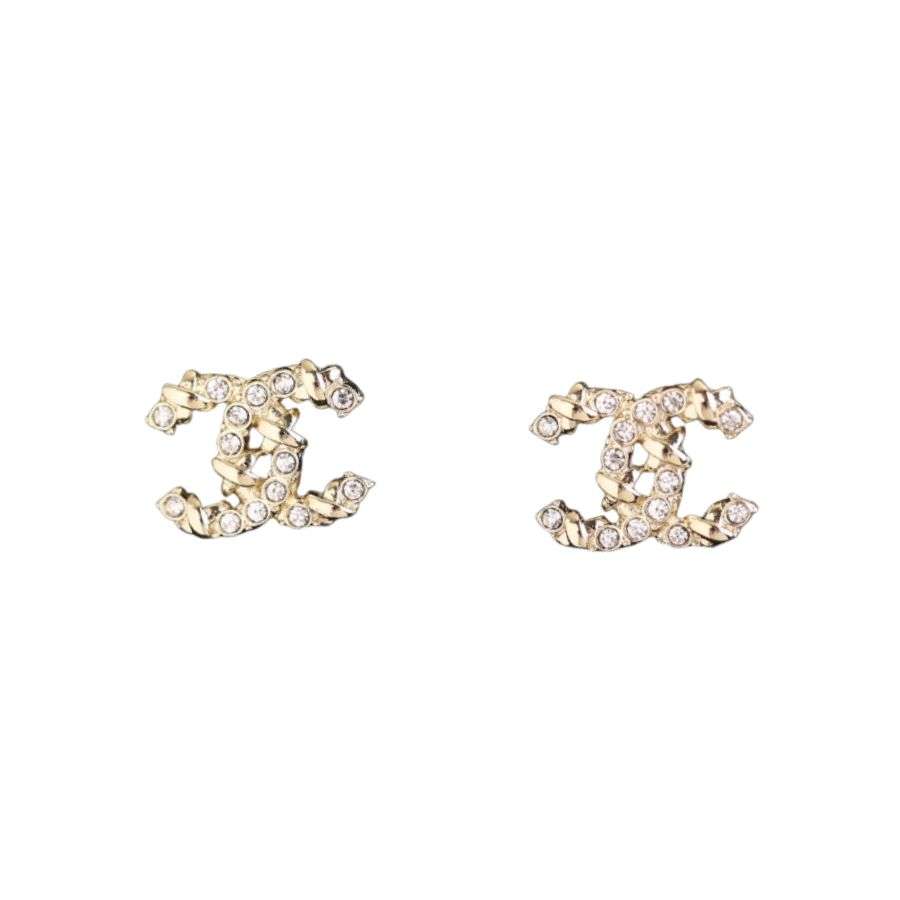 Ch**el Double C Earrings Gold For Women